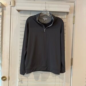 Peter Millar dark gray quarter-zip pull over